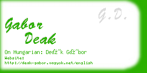 gabor deak business card